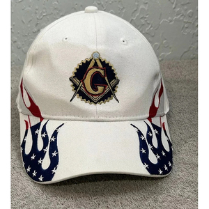 Gorra de Béisbol con Correa Ajustable de Talla Única para Masones, con Llamas, Gorras de Regalia de Maestro Masón, Bordado de Letras, Gorras Personalizadas de Hip Hop - Product Image 3