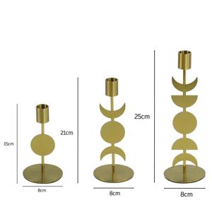 Juego Moderno de 3 Portavelas Metálicos de Estilo Minimalista con Acabado Dorado, Perfecto para Decoración de Mesa, Ambiente de Dormitorio y Exhibición en el Hogar - Product Image 6