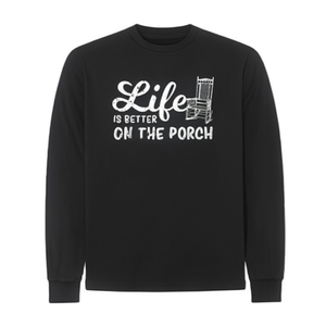 Camiseta de manga larga con estampado de silla Life Is Better On The Porch - Product Image 2