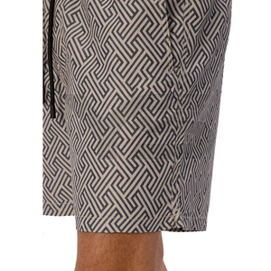 Pantalones cortos informales con estampado de sublimación personalizado para hombre, pantalones cortos transpirables de cintura media de poliéster 100% con cierre de cordón - Product Image 6