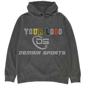 Sudadera con capucha de Chenille para mujer, de manga larga y Color verde oliva, con bordado y hombros al descubierto, ropa para parte superior masculina, de algodón, de talla grande, OEM - Product Image 3