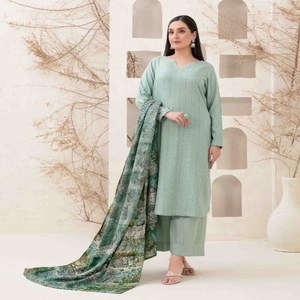 Super vendeur entier-pakistanais brodé confortable Salwar Kameez 3 pièces dames costumes impression numérique Tawakkal fête porter indien - Product Image 5