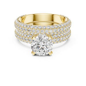 Bague solitaire en or rose 14 carats avec diamant rond pour femmes |    Collection de mariage |   Nouveau diamant cultivé - Product Image 4