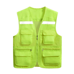 Gilet de sécurité d'urgence réfléchissant haute visibilité ANSI Classe 2 SUPER BADGES, avec LED clignotante, logo personnalisable, sans manches, imperméable, vente en gros - Product Image 6