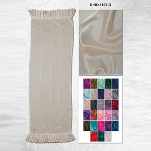 Étole longue en tissu organza léger pour femmes avec des détails de lignes subtiles et une bordure à volants élégante pour une tenue modeste - Product Image 1