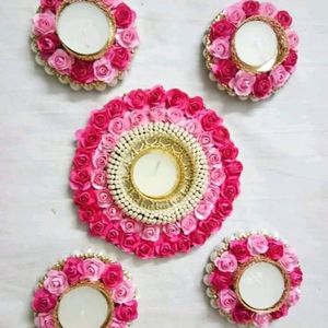 Estera de Rangoli multicolor intrincada para bodas decoración diaria portavelas elegantes regalo festivo estilo de diseño INS duradero - Product Image 4