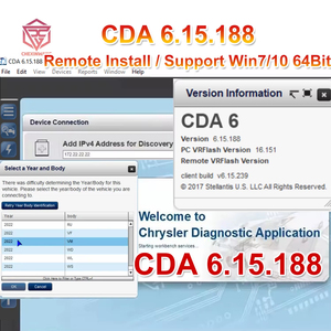 El software de ingeniería CDA 6.15.188 CDA6 más reciente, compatible con MicroPod 2 para descarga de firmware y edición de VIN para DODGE/CHRYSLER/JEEP - Product Image 1