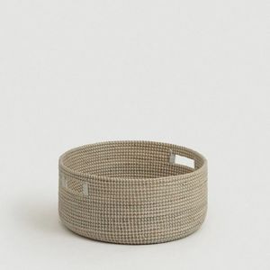 Large Hand-Braided Seagrass Floor <b>Basket</b> with Handles Kids' Round Storage <b>Hamper</b> <b>for</b> Blankets Pillows Laundry Items - Product Image 3