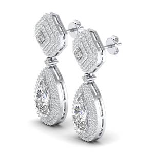 REYES Precio al por Mayor, Pendientes Colgantes de Oro Sólido de 14K con Diamantes Cultivados en Laboratorio CVD HPHT para Mujer, Joyería Fina Personalizada OEM ODM - Product Image 3