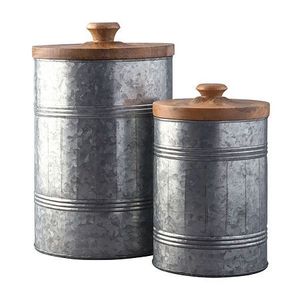 Juego de tarros de vela Vintage rústico, 2 materiales galvanizados, uso doméstico, decoración del hogar, jarra de vela - Product Image 5