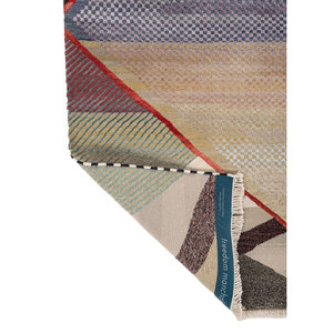 พรมไหมพรมผสมไหมไผ่ถักมือลายเรขาคณิต Freedom Manchaha สีเขียว สำหรับใช้ในบ้าน-Les-8371 - Product Image 5