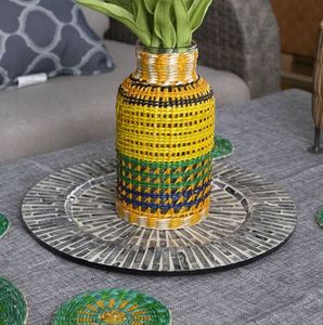Wood Geometric Charger <b>Plate</b> Modern And Luxury Charger <b>Plate</b> for Home Hotel Restaurant Wedding parties bulk Quantity wholesale - Product Image 6
