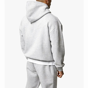 Sudadera con capucha deportiva de invierno para hombre, sudadera de entrenamiento de gimnasio de gran tamaño, diseño bordado, estilo liso Unisex, OEM, venta al por mayor - Product Image 3