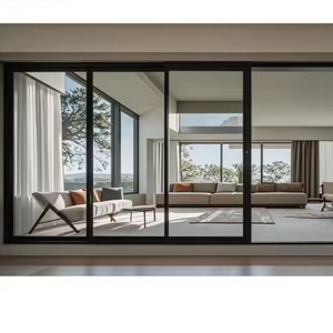 Thiết Kế Hiện Đại Hẹp Bezel Tempered Glass Cửa Trượt Hệ Thống Không Ồn Ào Nhôm Hợp Kim Cho Nhà Bếp Nội Thất-Ngoại Thất - Product Image 3