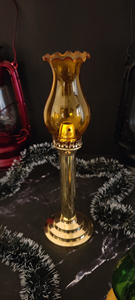 Lanterne de bougeoir en laiton festif beau bougeoir de Noël pour la décoration de table et de cheminée de saison de vacances - Product Image 4