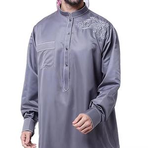 Vêtements islamiques thermiques pour hommes, best-seller, respirant, Jubbah, Thobe musulman, différentes couleurs, robe Jalabiya, Thobe grande taille pour garçon - Product Image 4