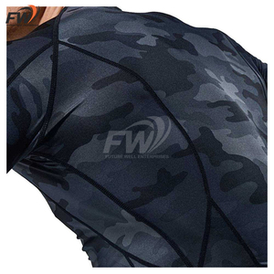 Camiseta de Manga Larga para Surf, Rashguard de BJJ, Elástica en 4 Direcciones, Manga Raglán, Costuras Planas, Sin Costuras, para Natación, para Hombre - Product Image 3