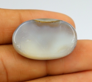 พลอยอาเกตทรงหลังเบี้ยตาธรรมชาติ30X19X9MM เรียบทรงรีสำหรับทำเครื่องประดับ - Product Image 3