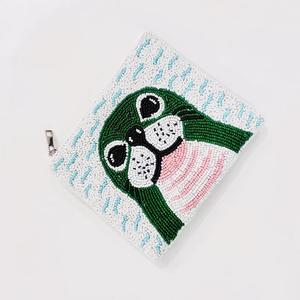 Nouvelle arrivée 2026, adorable porte-monnaie pour fête de la Saint-Patrick, porte-monnaie porte-bonheur en forme de trèfle à quatre feuilles, porte-monnaie à perles multi-compartiments, petit portefeuille à perles - Product Image 5