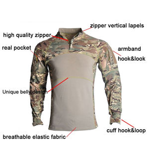 Ensemble chemise et pantalon tactique unisexe à manches longues Multicam, uniforme de chasse, équipement d'aventure en plein air, respirant, imperméable, hiver - Product Image 2