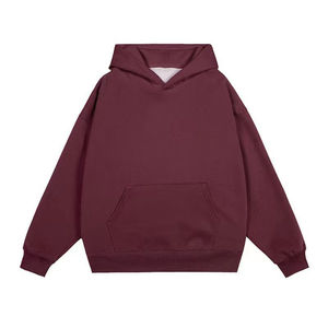 Sudadera con capucha de lana bordada de color sólido de primavera y otoño personalizada para hombres Top de pareja versátil de gran tamaño con bolsillo - Product Image 4