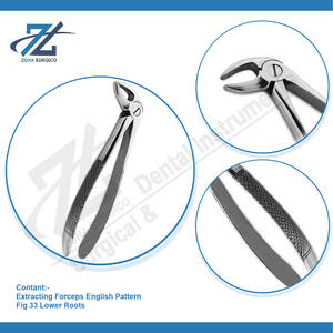คีมสกัดต้นมะเดื่อ33คีมผ่าตัดสำหรับถอนฟันรากฟันล่างชุดทันตกรรมรูปแบบภาษาอังกฤษเครื่องมือผ่าตัด - Product Image 4