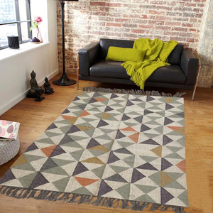 Vente en gros de tapis modernes en laine de jute imprimés et personnalisés en laine tissée à la main pour la décoration de la maison, du bureau et de la cuisine, utilisez des salles de prière - Product Image 1