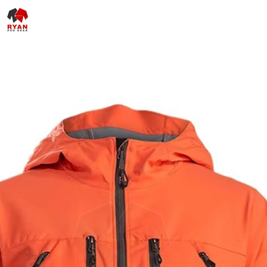 Coupe-vent Softshell de haute qualité pour hommes, coupe personnalisée, col à capuche, approvisionnement OEM et ODM durable et confortable, grandes tailles - Product Image 3