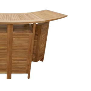 Mesa alta plegable de madera de teca curvada moderna para cocina y Hotel, muebles funcionales de entretenimiento al aire libre para bares de restaurante - Product Image 6
