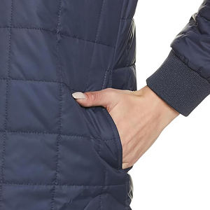 แจ็กเก็ตขนเป็ดสำหรับผู้หญิงมีฮู้ดถอดออกได้มีซิปเต็มขอบและข้อมือเสื้อแจ็กเก็ตฤดูหนาวแบบลำลองตัดขอบ - Product Image 4