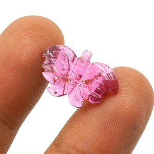 หินอัญมณีแกะสลักด้วยมือขนาดเท่า8To10MM รูปกวางสีชมพูแกะสลักหินหลวมธรรมชาติใช้ในการทำเครื่องประดับ - Product Image 6