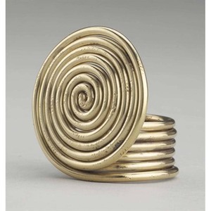 Anneaux de serviette en laiton plaqué argent, nouveau Design, Design, Design, Design, métal, or, poli, rond - Product Image 5