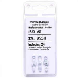 Juego de 20 Porta Tarjetas de Identificación Duraderos de 90 x 60 mm, Incluye 24 Placas de Identificación Insertables, Clip de Cadena Combinable, Transparente - Product Image 3
