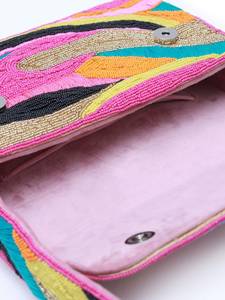 Sac à main artisanal MS en perles de verre multicolores avec poignée, sac décontracté à porter à la main, sac baguette indien fait main de forme personnalisée - Product Image 3