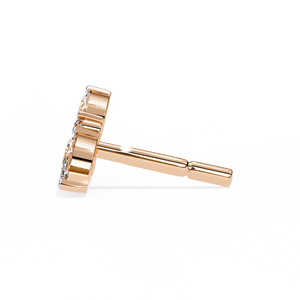 Boucles d'oreilles en diamant de laboratoire de taille marquise et ronde CVD Diamond Certified White Gold Anniversary Gift - Product Image 5