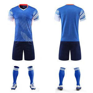 Conjunto de Camiseta de Fútbol Sublimada Personalizada para Hombre, Cuello Redondo, Manga Corta, Degradado Azul Marino y Rosa, Absorbe la Humedad, 100% Poliéster, Adulto - Product Image 6