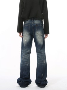 Straight Printed Skinny Hip Pop Wholesale Blue Stonewashed Bootcut Fashion <b>Denim</b> <b>Trousers</b> High Quality Jeans - Product Image 2