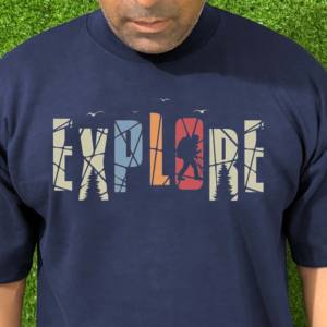 เสื้อยืดฮิปฮอปไซส์ใหญ่พิเศษสำหรับผู้ชาย พิมพ์ลายโลโก้ด้านหน้า คุณภาพสูง ผ้าฝ้าย 100% ทรงหลวม แห้งเร็ว ระบายอากาศได้ดี - Product Image 5