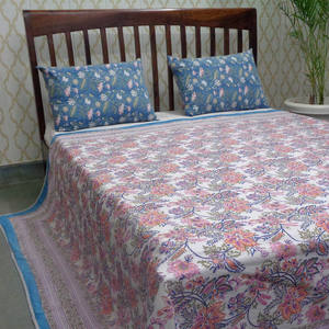 High Quality Indian Hand Block Printed Cotton Dohar Traditional Heritage Queen Size <b>Quilt</b> <b>Bedding</b> Set Handcrafted Bulk Supply - Product Image 4
