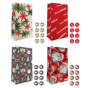 Sacs de friandises de Noël et fournitures de fête idéaux pour les salles de classe et les faveurs de fête Sacs de friandises de Noël Boîte en papier métallique - Product Image 2