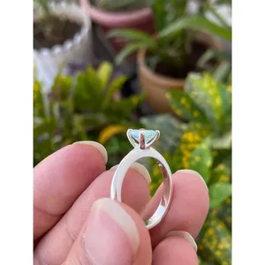 Natural Aquamarine <b>Ring</b> 925 Sterling Silver Handmade Fine Gemstone Jewelry Wholesale Supplier - Product Image 3