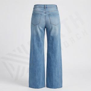 <b>Women's</b> Teresa Tummy Slimming Denim Wide Leg <b>Jeans</b> Trendy Denim Pants Casual Street Wear Girl Long Wide Leg Loose Washed - Product Image 2