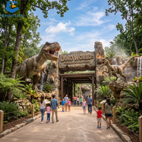 Grand Spinosaurus animatronique réaliste pour l'extérieur, avec mouvements et sons, pour les attractions aquatiques préhistoriques