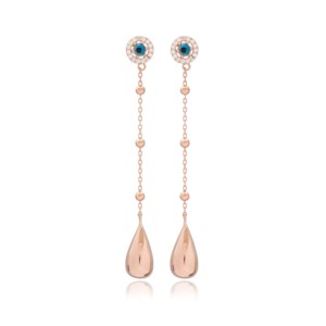 Boucles d'oreilles longues en forme de goutte d'eau, perle unie, vente en gros, bijoux artisanaux turcs en argent sterling 925 - Product Image 1