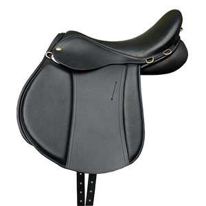 Selle en cuir de qualité supérieure à usage général pour l'équitation avec siège profond confortable et design équilibré pour l'équitation à plat et le saut d'obstacles - Product Image 1