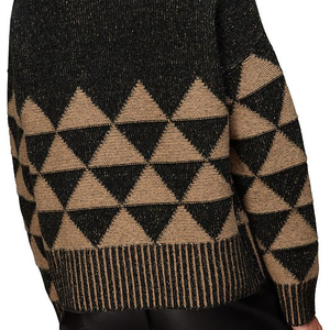 Suéter Argyle para Mujer, Tendencia de Moda, Venta Caliente, Precio al por Mayor, Antiencogimiento, Ropa de Invierno, Cálido, Transpirable, con Estilo Único - Product Image 5