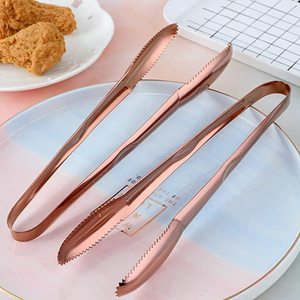 ที่ง่ามขนมปังโลหะสีโรสโกลด์พร้อมกระจกขัดเงาเครื่องครัวที่สมบูรณ์แบบสำหรับเสิร์ฟอาหารที่มีสไตล์ - Product Image 3