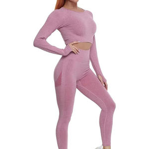 Conjuntos de yoga transpirables de secado rápido Conjuntos de Yoga de fitness informales de nuevo diseño elegante para mujer Conjuntos de fitness de gimnasio para mujer - Product Image 6