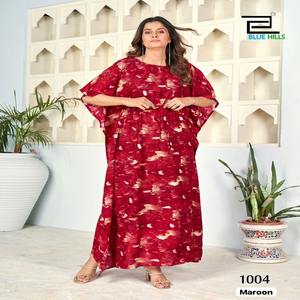 Diseñador de calidad superior Exclusivo Última tendencia Pesado Viscosa Rayón Impreso Kaftan Mujer Moda Fabricante - Product Image 1