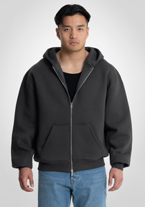 Double couche 500GSM Logo personnalisé Double fermeture éclair Sweats à capuche zippés unisexes Streetwear 100% Cotton Low quantité minimale de commande Wholesale Hoodies Men - Product Image 3